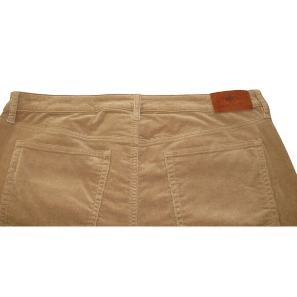 Lauren Ralph Lauren Womens Corduroy Pants size 16 Hi Rise Black Label Brown - Picture 5 of 5